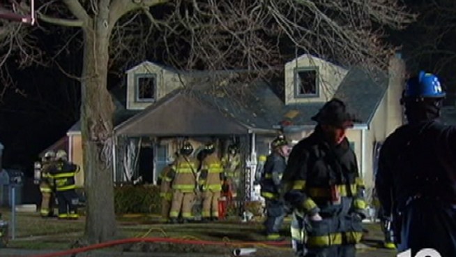 Fire investigators are trying to determine the cause of a home fire that injured a 90-year-old Montgomery County mother and her son.