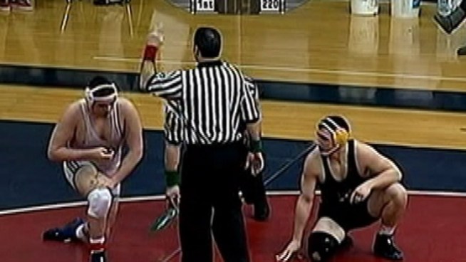 On Saturday night, veteran official Dennis Buchman asked Bethlehem Mayor John Callahan to leave the District 11 Class AAA wrestling championships at Liberty High School after Callahan allegedly made loud objections to referee calls. NBC10's Doug Shimell reports details from the incident and reactions from locals.