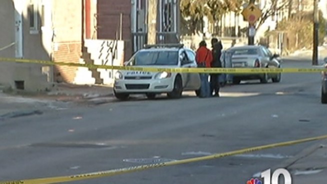 Police are questioning a person of interest after three men were shot in a bar in the Mantua section of the city overnight.  NBC10's Christine Maddela reports.