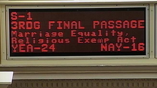 On Monday the N.J. Upper Chamber approved the same sex marriage bill for the Garden State. 