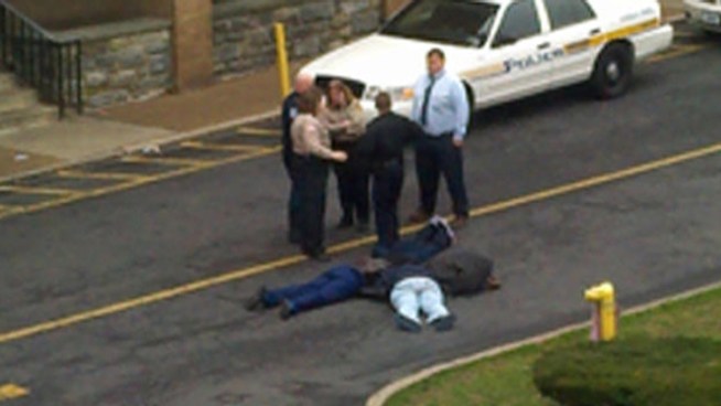 A mother and three of her children stripped down and began chanting in front of Upper Darby High School on Friday, according to police superintendent Mike Chitwood. All four were arrested and face open lewdness charges and the mother faces a charge of corrupting a minor. NBC10's Doug Shimell talks to students about what they saw. 