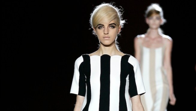 A model walks the runway at the Marc Jacobs spring 2013 fashion show during Mercedes-Benz Fashion Week in New York City (Getty Images). In the video above, supermodel Karlie Kloss talks about how New York Fashion Week is like a family reunion.