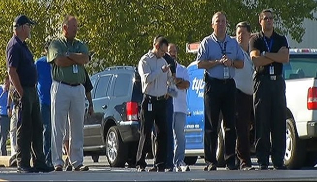 Workers were sent home from the Ridley Park, Delaware County plant after a bomb threat and operations have been suspended until the next shift starts at 2:30 p.m.