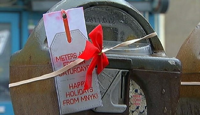 On Saturday, the Manayunk parking meters read,  