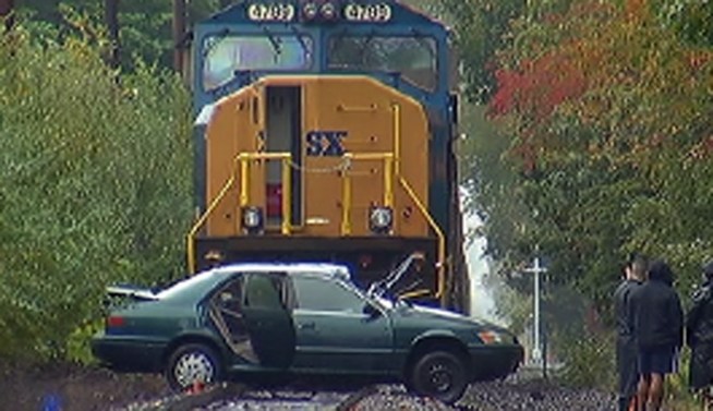 A Clayton, New Jersey woman and her daughter were hospitalized on Friday morning after a freight train hit their car. Investigators say accidents are rare at the West Chestnut Street crossing. NBC10's Monique Braxton reports.