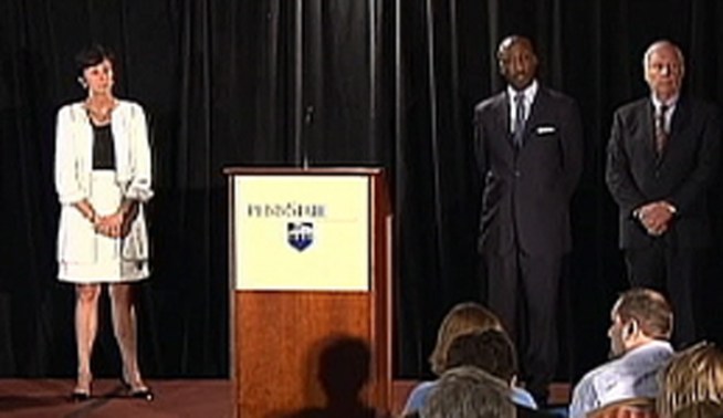 The Penn State Board of Trustees held a press conference on Thursday regarding the report delivered by Louis Freeh. NBC10's Lu Ann Cahn was at the press conference.