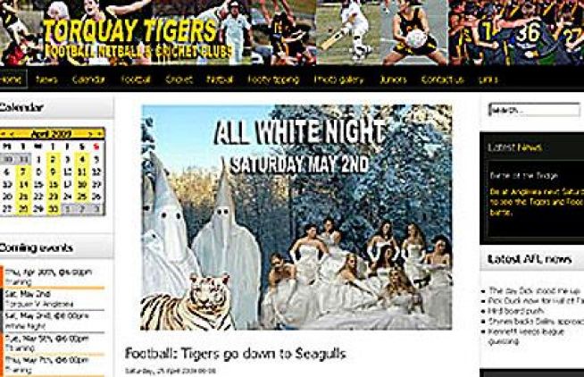 Rugby Team Uses KKK Photo To Promote "White Out"