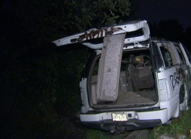 A sergeant with major crimes auto theft says the patrol officers responded and found three men disassembling an SUV and a pick up truck for their parts.