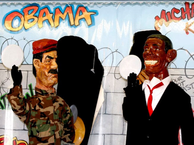 Obama Effigy Replaced by Hillary and Bush