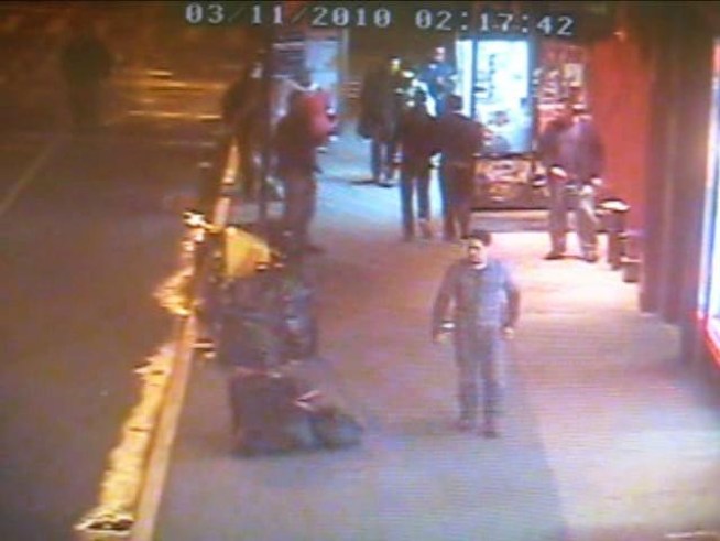 Police are searching for the man seen leaving the bar Social in this video. He is described as a Hispanic male in his 30s and was wearing blue jeans and a blue plaid button down short sleeve shirt over a long-sleeve gray shirt. He seems to shake his right hand as if he is injured. Police want to question him in a brutal attack that happened at the 48th street bar at about 2:30 a.m. on Thursday, March 11.