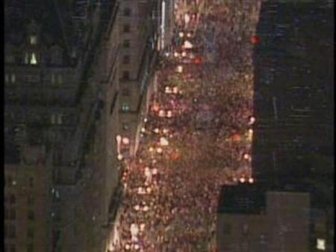 Get a birds-eye view of the pandimonium in the streets of Philadelphia following the Phillies World Series win.
