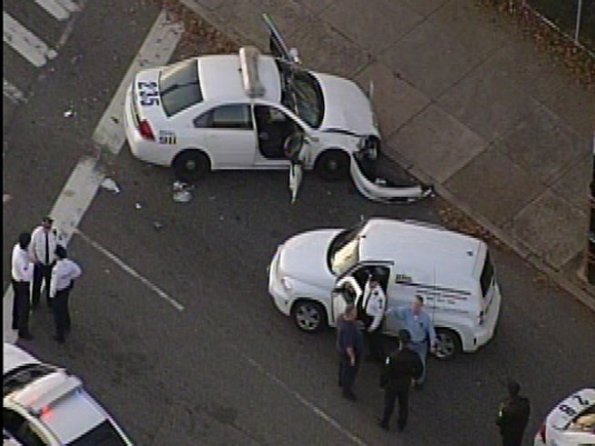 Officers Hurt in Crash