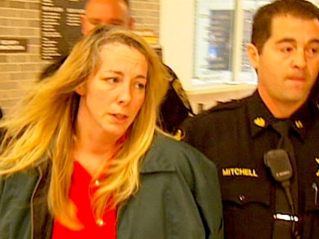Accused Hoax Mom Bonnie Sweeten is lead into court Wednesday afternoon.