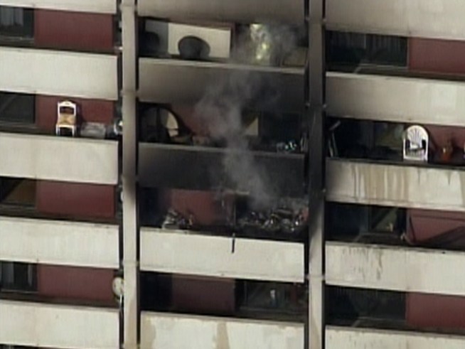 Evacuations were underway Wednesday morning at the Inlet Towers in <a title=