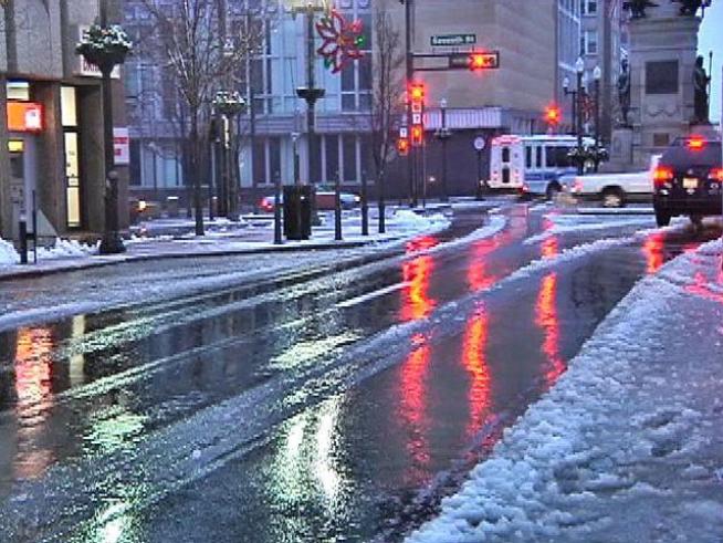 Bad weather to go out and to get to work -- Allentown was struck by a wall of rain and severe weather on Wednesday morning.