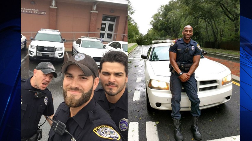 091217 Gainesville Handsome Cops Selfies