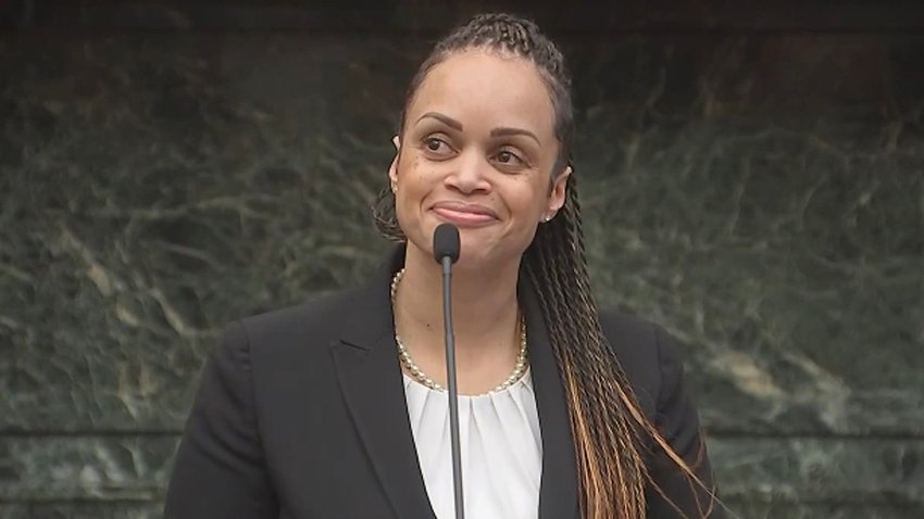 New Philadelphia Police Commissioner Danielle Outlaw during her introduction at City Hall, Monday, Dec. 30, 2019.