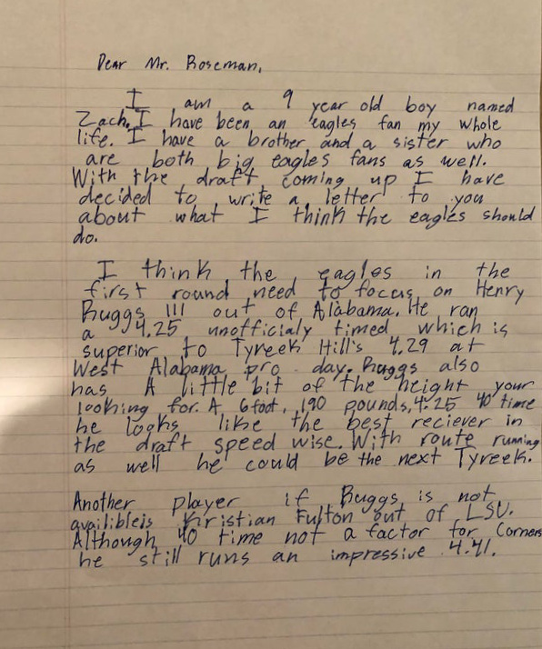 Letter to "Mr. Roseman"