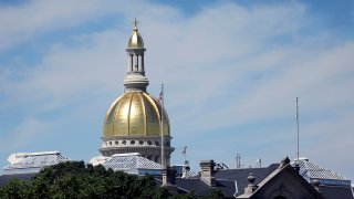 The capital dome is seen at the New Jersey Statehouse