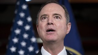 House Intelligence Committee Chairman Adam Schiff, D-Calif., takes a reporter’s question at the Capitol in Washington, Jan. 15, 2020.