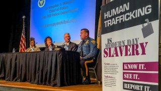 Panelists at the New Jersey attorney general's annual human trafficking awareness event