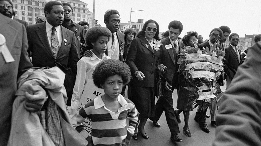 Coretta Scott King Leading March