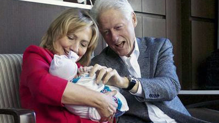 Clintons Tweet Photos of Chelsea Clinton's New Baby ...