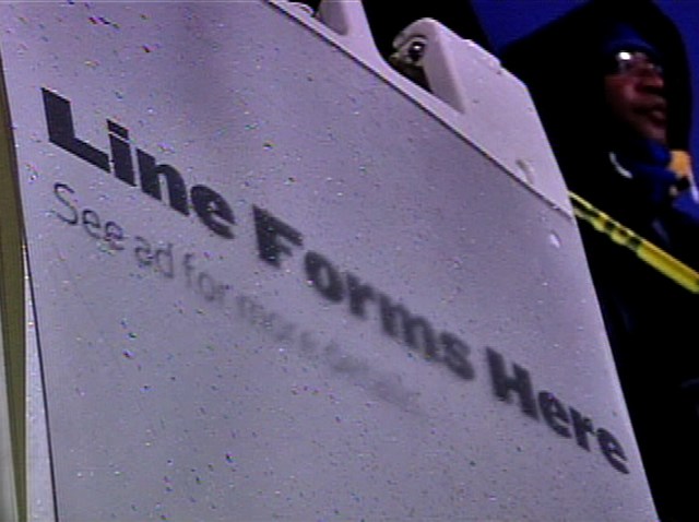 Black Friday Shopping - Lines Sign