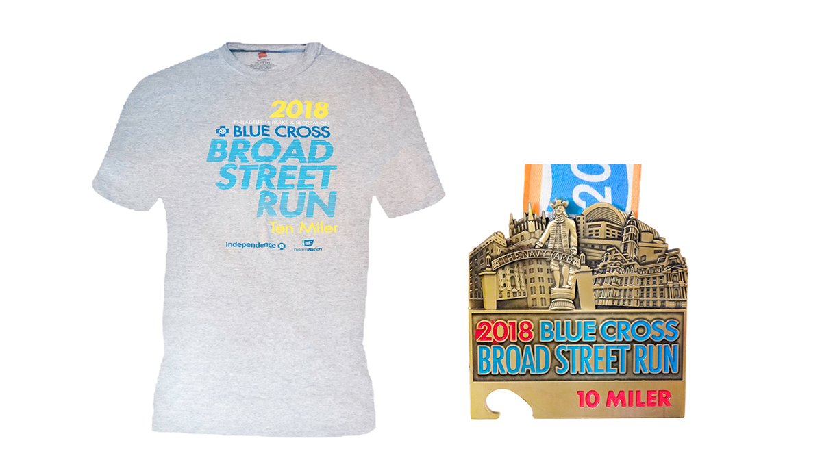 40 Years Running: Blue Cross Broad Street Run Shirts and Medals