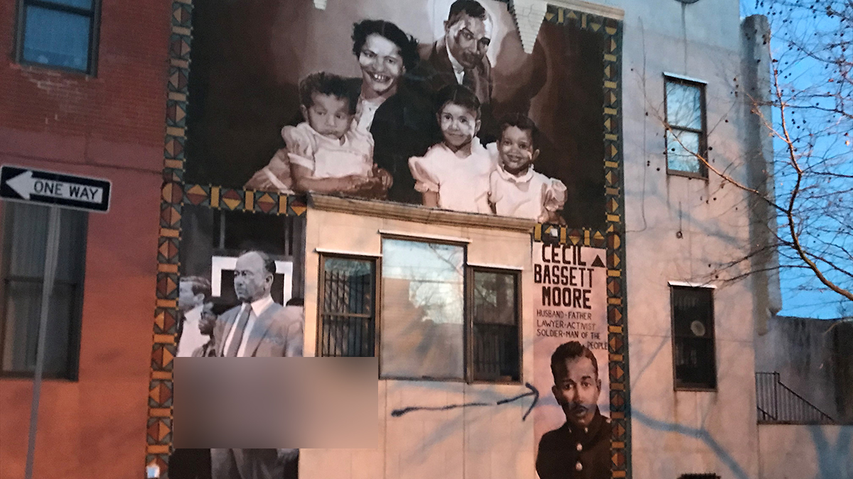 Cecil B. Moore Mural in North Philadelphia Vandalized With Racial Slur NBC10 Philadelphia