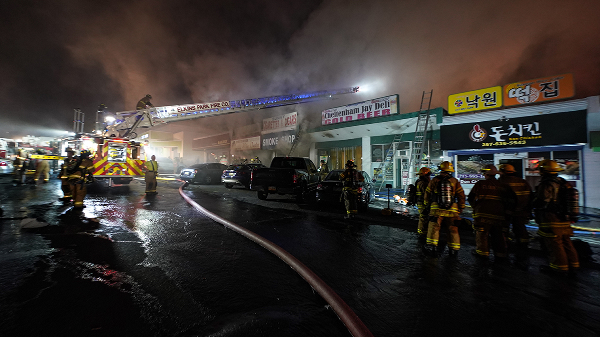 Firefighters Battle Strip Mall Fire In Cheltenham Nbc10 Philadelphia