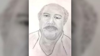 Sketch of "John Doe" killed in Thanksgiving crash in Chester, Pennsylvania.