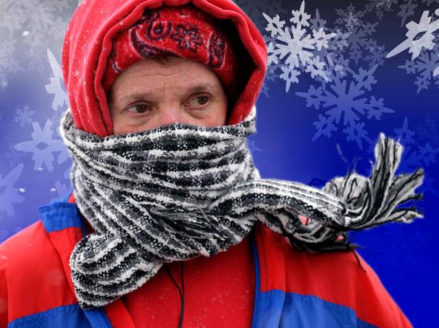 Wintry Weather Snow Cold Woman Scarf