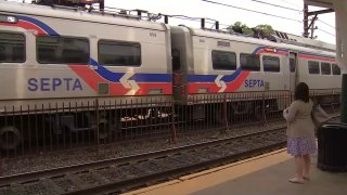 A SEPTA Regional Rail Train Glenside
