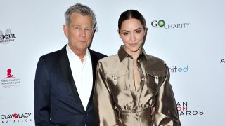 In this May 19, 2019, file photo, David Foster and Katharine McPhee attend the American Icon Awards at the Beverly Wilshire Four Seasons Hotel in Beverly Hills, California.