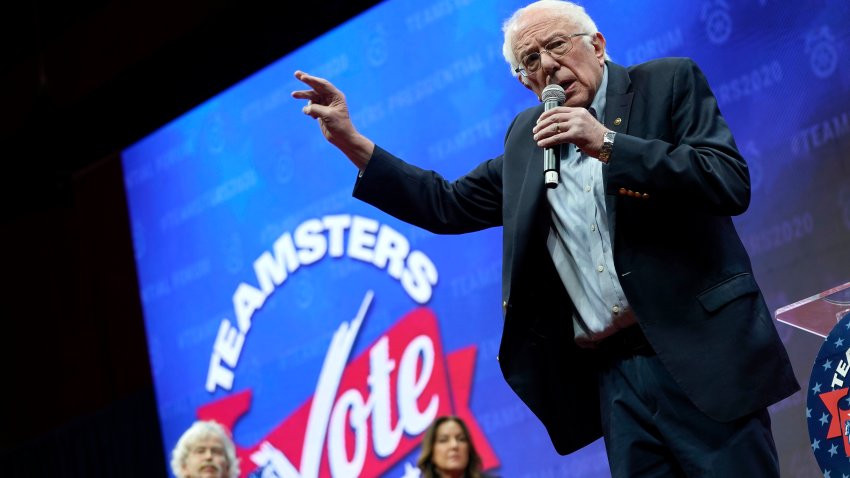 In this Dec. 7, 2019, file photo, Democratic presidential candidate Sen. Bernie Sanders, I-Vt., speaks at the Teamsters Vote 2020 Presidential Candidate Forum in Cedar Rapids, Iowa.