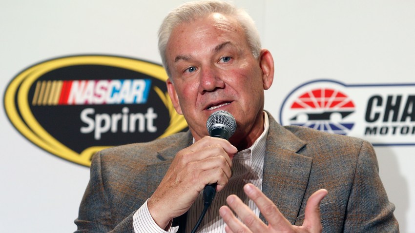 Dale Jarrett apeaks at the Charlotte Convention Center on Jan. 27, 2015, in Charlotte, North Carolina.