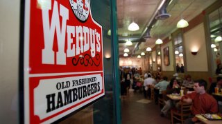 In this file photo, people eat in a Wendy's April 24, 2008, in New York City.