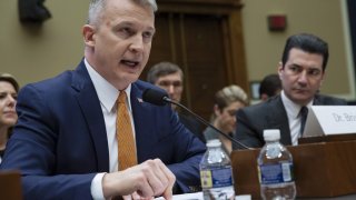 Rick Bright, then-deputy assistant secretary for preparedness and response for Health and Human Services (HHS), speaks during a House Oversight and Investigations Subcommittee hearing in Washington, D.C., U.S., on Thursday, March 8, 2018.