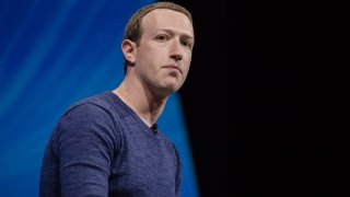 In this May 24, 2018, file photo, Mark Zuckerberg, chief executive officer and founder of Facebook Inc., listens during the Viva Technology conference in Paris, France.