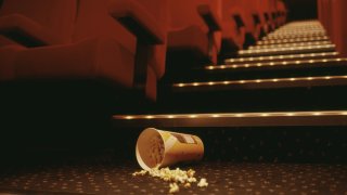 Popcorn in Theater Aisle
