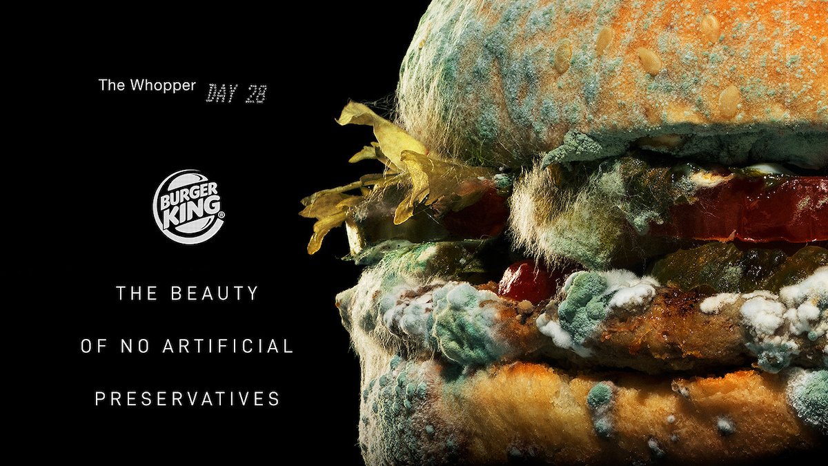 Burger King Launches Moldy Whopper Ad to Highlight ‘the Beauty of No Artificial Preservatives’