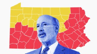 Gov. Wolf and a map