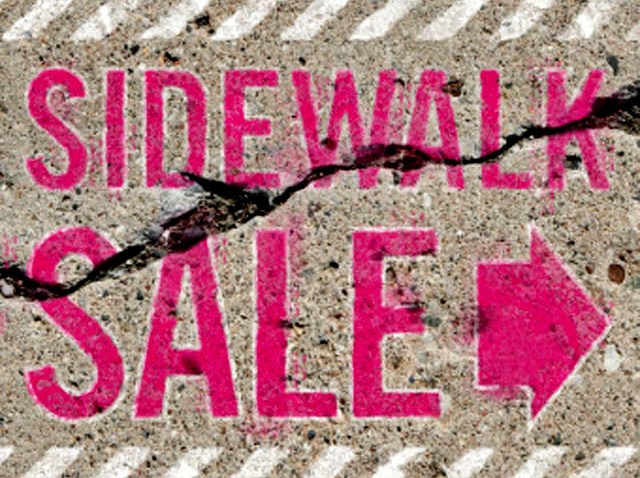 PHI sidewalk sale sign