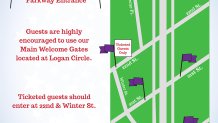 Party on the Parkway Entrance Map 2019