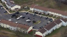 Sky view of an apartment complex