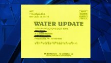 Philadelphia Water Department Notice Warning Water Update