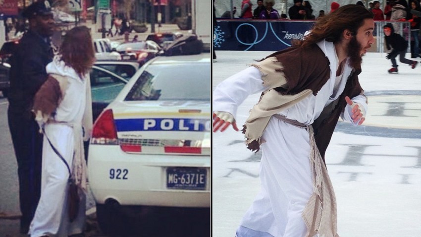 Philly Jesus Arrest Ice Skating