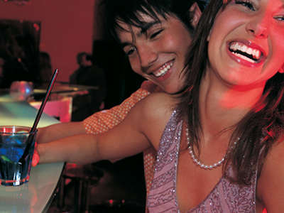 girl and boy drinking