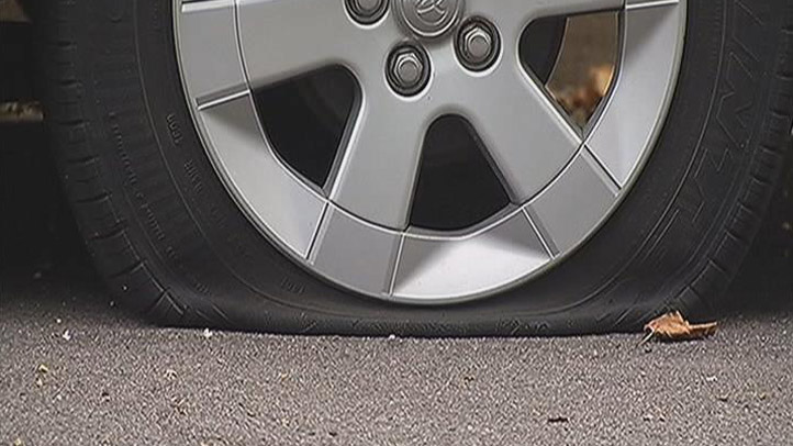 Slashed Prius Tire